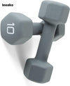 leeako Barbell Neoprene Coated Dumbbell Weights